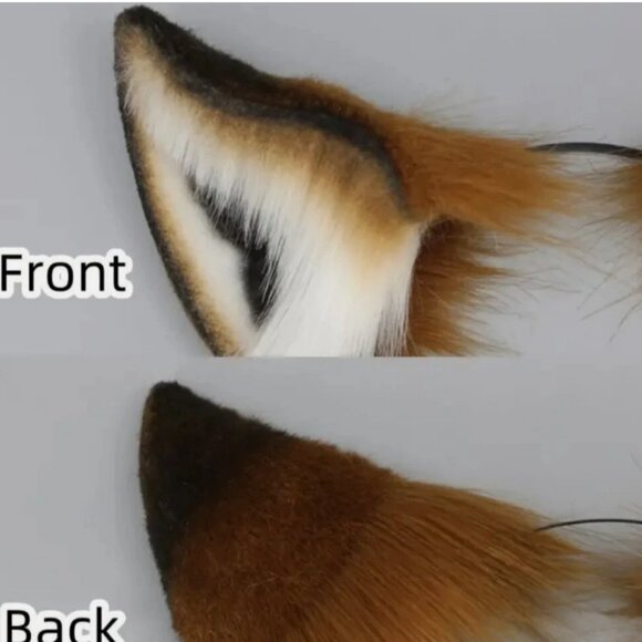 Fluffy Faux Fur Fox Ears Cute Costume Headband Realistic NEW - Picture 4 of 5